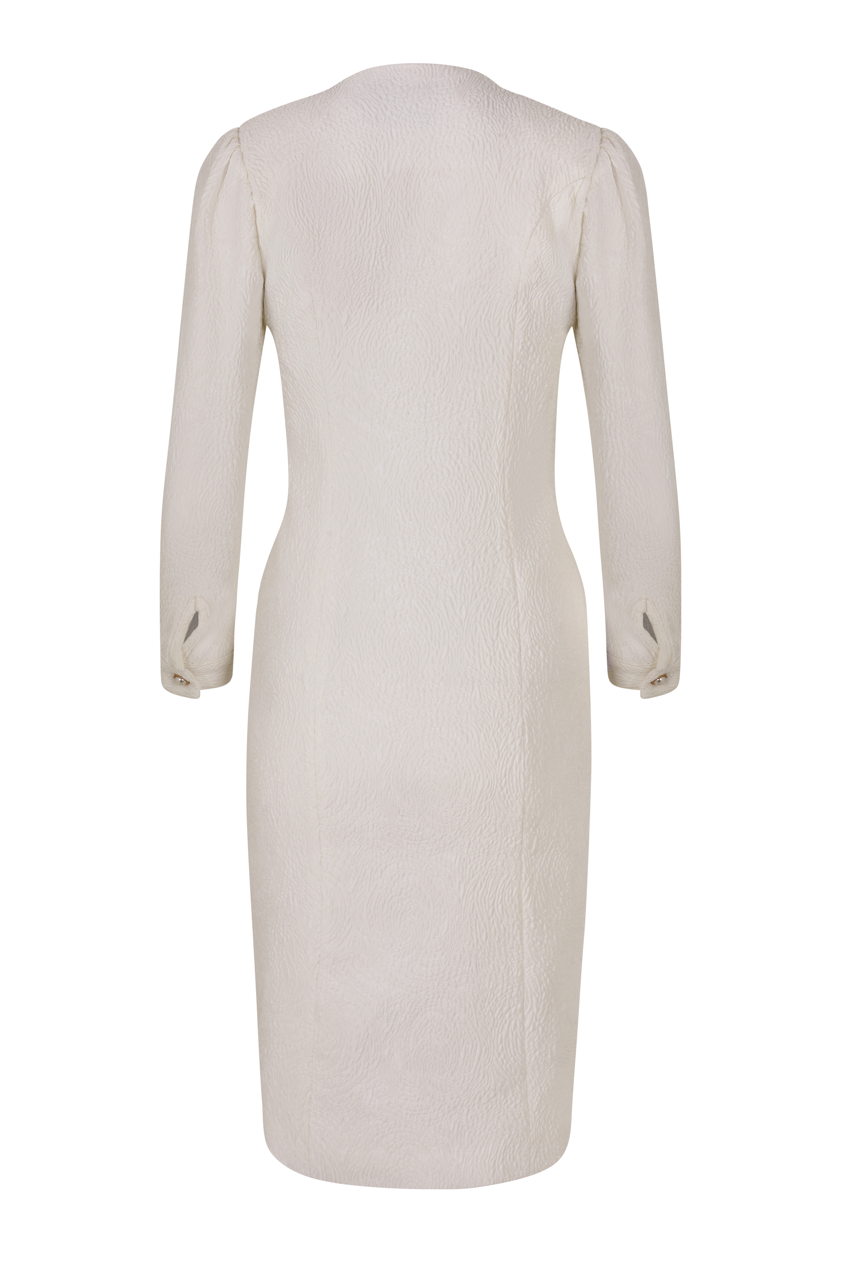Nº01 MIDI DRESS WITH PEARL JEWEL BUTTONS | Wedding Collection